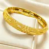 Pulsera de Oro Laminado 24K Lujo Ligero Color Arena Oro Boda Dubái Novia Venta al por Mayor Transfronteriza en Stock