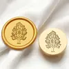 Carimbo de Selo de Cera Vintage Diretamente da Fábrica, Carimbo de Selo de Cera Árvore da Vida, Cabeça de Carimbo de Cobre com Tema de Planta da Floresta para Diário e Selagem de Convites