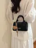 Otoño/Invierno 2026 Nuevo Estilo Coreano Retro Gran Capacidad Versátil Bolso de Hombro Único Moda para Viaje Cruzado Bolso Redondo de Barril