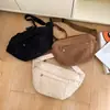 Bolso Nuevo de Pana para Mujer, Bolso Cruzado Simple Estilo Deportivo, Bolso de Hombro de Color Sólido Gran Capacidad, Bolso de Pecho para Hombre