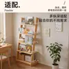 Estantería trapezoidal de madera maciza para niños, estante de almacenamiento de pie, organizador multicapa, estantería de exhibición de madera para esquina integrada de montaje en pared