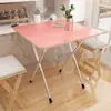 Mesa Plegable, Mesa Cuadrada, Simple y Portátil, Mesa para Puesto Exterior, Mesa de Comedor, Mesa de Comedor Simple, Mesa de Comedor Rectangular para el Hogar, Tamaño Pequeño
