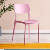 Silla con Respaldo de Plástico Grueso Apilable, Estilo Simple Nórdico, Silla para Mesa de Comedor del Hogar, Taburete de Escritorio, Silla de Comedor Apilable de Repuesto para Restaurante