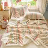 Manta de Vellón de Leche Manta para Siesta en la Oficina Cubierta Gruesa Flocada Cubierta de Sofá para Cama Lavable a Máquina Lavable al Agua