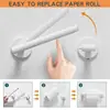 Soporte de Papel Higiénico de Acero Inoxidable Ajustable Móvil Giratorio Soporte de Papel Higiénico Baño Pared del Baño Portarrollos de Papel