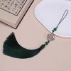 Franja com Tassel de Onda Estilo Palaciano Artesanato DIY Feito à Mão Broche Hanfu com Tassel Pingente de Leque Acessórios para Penteado