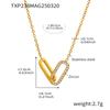 Misterioso Colgante de Circonita con Hebilla Cuadrada Collar de Clavícula Multicapa Pulsera Exquisita Traje de Lujo Ligero Transfronterizo Europeo y Americano