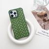 Funda blanda translúcida de TPU con patrón tejido para iPhone 16 y 15, todo incluido, 11 Pro Max, con protección tridimensional de diamantes.
