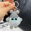 Adornos lindos de fábrica de piel de conejo Rex real, de cerdas pequeñas, DIY hechos a mano, llavero de bola de piel, colgante para bolso, accesorios para muñeca