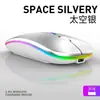 Ratón Inalámbrico Fotoeléctrico Bluetooth Doble Modo Carga Silencioso Computadora Portátil Comercio Exterior Transfronterizo Oficina Ratón Luminoso Ultra Delgado