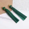 Colgante de Cuero Artificial con Borla Larga de 10 cm Accesorio para Joyería DIY Llavero con Campana Dorada Encanto para Bolso
