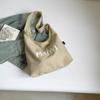 Estilo Coreano para Mujer de Gran Capacidad, Hombro Único, Lona Estampada con Letras, Bolso Bandolera Nuevo 2025, Bolso de Moda Tendencia para Mujer