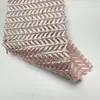 Tejido de Malla con Patrón de Espiga de Trigo con Estampado Completo Dorado, Tejido de Malla Elástica de Espiga para Decorar Vestidos de Escenario y Desfile de Moda