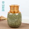 Kongshan Lluvia Larga Celadón de Longquan Tetera Pequeña Portátil de Viaje Tetera de Cerámica Sellada Grabado de logo