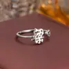 Anillo de Plata de Ley 925 100 Apellidos Familiares Apellido Familiar Anillo para Mujer Nuevo Amor Diseño de Nicho Sentido Anillo de Dedo Abierto Todo-partido Regalo