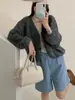 Cárdigan de Punto con Lentejuelas Estilo Retro y Cuello en V 2026 Primavera Nuevo Estilo Coreano Holgado Sencillo Estilo Perezoso Chaqueta Suéter para Mujer
