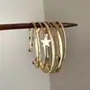 Pulseras Doradas Vintage Apilables para Mujer, Estilo Europeo y Americano, Audaces y Únicas, Joyería de Muñeca Abierta Ajustable