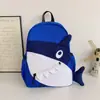 Mochila Infantil Tubarão Desenho Animado Bolsa Escolar Meninos e Meninas Bolsa Escolar Mochila de Grande Capacidade Bolsa Escolar de Estudante Bonita