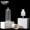 Set de Botellas de Plástico XUMIN Cosmetics Transfronterizo PET Mate Botella con Atomizador para Loción de 100 ml Tarro Redondo Recto para Crema de 50 g