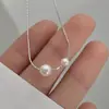 Collar Sencillo Japonés y Coreano Personalizado con Perla de Imitación Diseño Dulce Nicho para Mujer Cadena Corta para Clavícula Accesorios