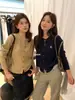 Suéter Cárdigan de Punto Trenzado Bordado Estilo Coreano Otoño 2026 Té Verde Limón Temperamento Suave Delgado Cuello Redondo para Mujer