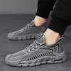Zapatos para Hombre, Zapatos de Correr Tejido Fly, Nuevo Estilo Primavera y Verano para Hombre, Transpirables de Malla, Suela Gruesa, con Cordones, Zapatos Deportivos Casuales para Hombre, Zapatos de Moda