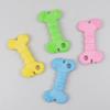Nuevo juguete para mascotas de color caramelo TPR con forma de hueso espumoso, juguete para limpiar los dientes de Golden Retriever, juguete para morder perros.
