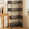 Estante de Almacenamiento Móvil de Pared para Estantería Escritorio de Estudiante Integrado Estante de Almacenamiento Lateral para Libros Estantería Pequeña Simple de Pie