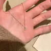Collar de Plata de Ley S925 con Zirconia en Forma de Gota de Agua para Mujer, Estilo Vintage, Diseño de Nicho de Alta Gama, Cadena para Clavícula, Popular en Xiaohongshu