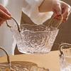 Prato de Frutas de Vidro Cristal para Sala de Estar, Uso Doméstico, Bandeja de Exibição de Lanches de Luxo Leve de Alta Qualidade, Balde de Frutas Portátil, Balde de Gelo, Novo Modelo 2026