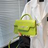 Bolso de Hombro Nuevo de Color Sólido Textil PU Cierre Simple Versátil Bolso Cruzado Bolso de Mano Bolso de Mujer para Estilista y Viajero