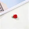 Accesorios de Ropa Pequeñas Flores Estilo Coreano, Flores Decorativas Hechas a Mano para Textiles del Hogar DIY, Rosa Individual de Poliéster con Hojas, Al por Mayor en Stock