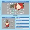 Decoraciones Navideñas Gnomo Corona Roja Pegatina Estática para Puerta de Cristal Ventana Atmósfera Transfronteriza 2027