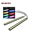 Luz Diurna Cob Ultra Fina para Carro 17cm Luzes de LED para Carro Luzes de Direção de Destaque Luzes de Fluxo à Prova d'Água Fita de Luz Luzes Diurnas