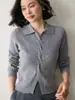 Outono e Inverno Novo Suéter de Caxemira Cardigã Tricotado Feminino Grosso Estilo Preguiçoso Estilo Coreano Jaqueta Suéter Exterior Solto e Emagrecedor