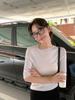 Hong Kong y American Apparel/Otoño 2026 Nuevo Suéter de Punto de Manga Corta de Lana Brillante Cariaggi Italiano