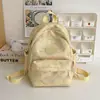 Mochila Escolar para Estudiante Nuevo, Mochila Deportiva Exterior de Color Sólido Simple y Versátil, Mochila Pequeña Deportiva Casual con Estampado de Oso