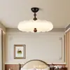 Lustre de Quarto Estilo Medieval, Lâmpada de Quarto Principal Retro Francês com Padrão de Madeira de Nogueira, Lâmpada para Quarto Infantil com Espectro Completo de Proteção para os Olhos