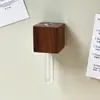 Madeira Maciça Arranjo de Flores Aspiração Magnética Adesivo de Geladeira Flor de Noz Criativo Decorativo Tubo de Ensaio Vaso Pequeno Adesivo Magnético Sem Marcação