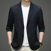 Traje Casual Delgado para Hombre Primavera y Otoño Nuevo Simple de Negocios para Hombre Color Sólido Ropa de Trabajo Parte Superior de Traje para Hombre
