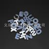 Letras de diamante azul claro de 8mm letras de strass de liga pulseira DIY para animais de estimação tornozeleira acessórios de joalheria