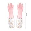 Guantes para tareas domésticas con boca extendida para lavar platos y ropa, para limpieza de cocina y cocina, para mujer, de goma, impermeables, para trabajo doméstico, duraderos