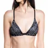 Traje de baño bikini triangular con cordones y estampado degradado, moda de playa transfronteriza, colección de bikinis estilo punk Y2k