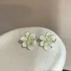 Pendientes de Flor Irregular Exagerada Esmaltados para Mujer, Nuevos Pendientes de Diseño Popular, Únicos y Hermosos