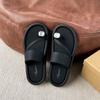 Pantuflas de Dedo para Mujer Nuevas Doble Correa Diamante Flash Verano para Exterior Sensación de Mierda Media Mopa Pantuflas de Playa Sandalias Transfronterizas