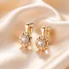 Xuping Brazaletes Rusos Transfronterizos para Oreja, Aros Color Oro de 18K con Incrustaciones de Diamantes, Joyería de Lujo Ligero de Alta Gama al por Mayor para Mujeres