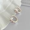 Brincos Cor-de-Rosa em Formato de Coração, Presilhas de Orelha Espiral Anti-Mosquito, Argolas de Orelha de Alto Padrão, Brincos Femininos, Argolas de Orelha Elegantes, Acessórios de Orelha Super Brilhantes