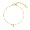 Pulsera de Plata de Ley 925 26 Letras Pulsera de Circonita Ins Nicho Lujo Accesible Pulsera de Plata de Ley de Alta Gama Estilo Caliente Transfronterizo para Mujeres