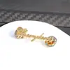 Acero Inoxidable Corte Nombre Personalizado Pin de Solapa Broche Medalla Metal Personalizado Nombre Personalizado Insignia Producción de Insignias
