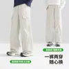 Roupas infantis Zuoxi calças cargo para meninos primavera e outono 2026 novo estilo calças compridas retas para crianças maiores calças estilosas de outono